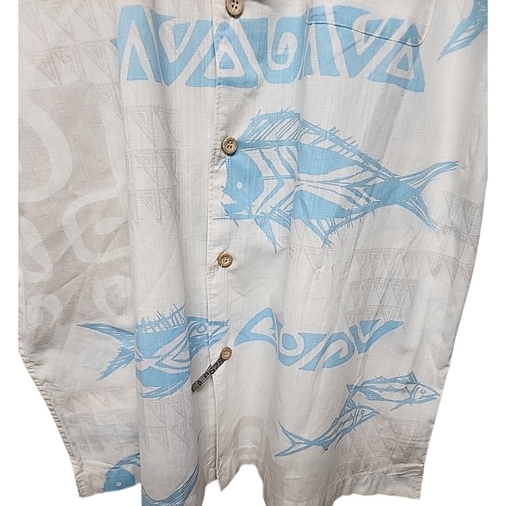 Quicksilver Waterman Collection Shirt Mens Xl Multicolor Fish Pattern Button Up - Picture 4 of 8